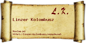 Linzer Kolombusz névjegykártya